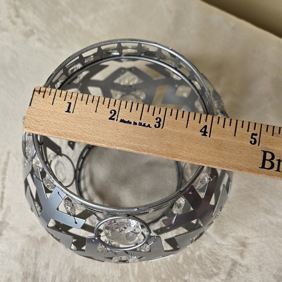 Pink Zebra Snowflake Silver Ornament Accent Shade - Picture 6 of 8